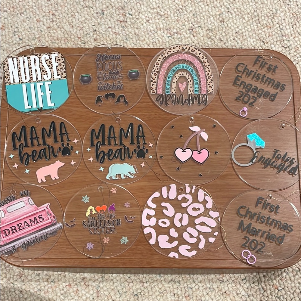 Custom Acrylic Ornament Set